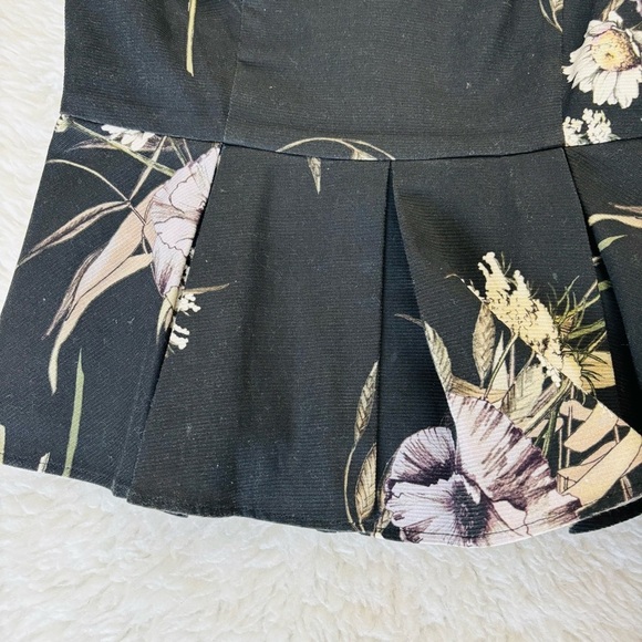 Antonio Melani Floral Black Puff Sleeve Top size 0 - Picture 15 of 15